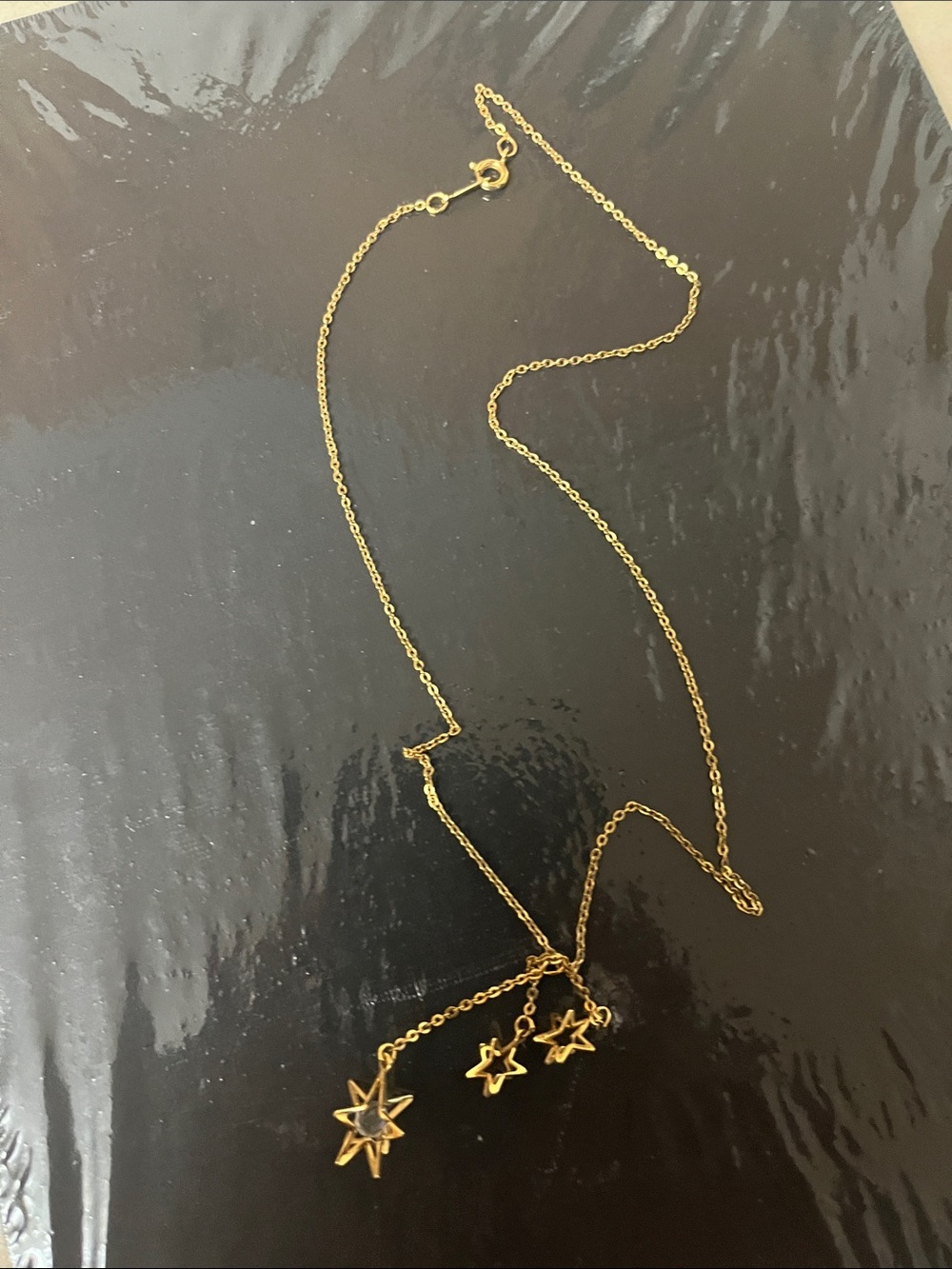 Gold Star Dangle Necklace - Delicate Layered Women's Jewelry un marked